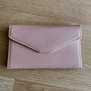 Zoppen Blush Pink Leather Travel Wallet
